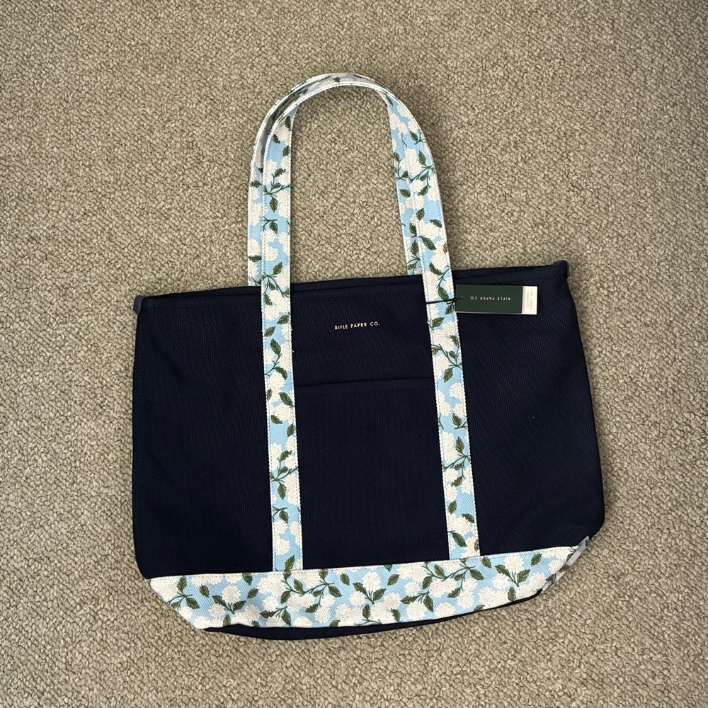 NWT Rifle Paper Canvas Tote